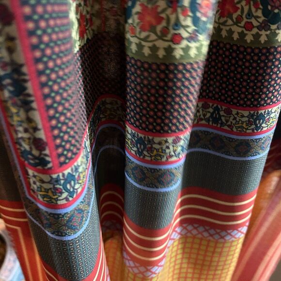 Anthropologie Dream Daily Colorful Patchwork A-Line Skirt Large - Picture 7 of 16
